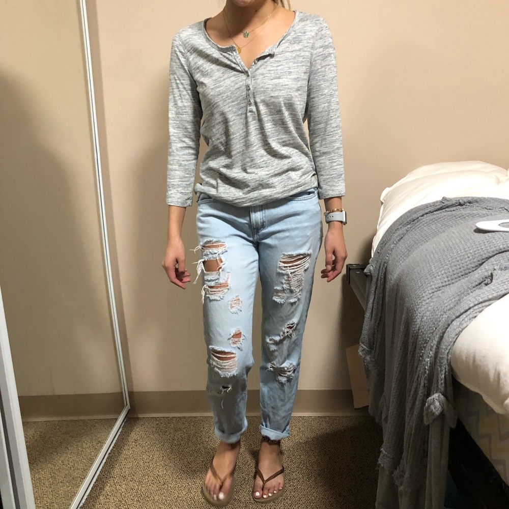Heathered Grey H&M Henley